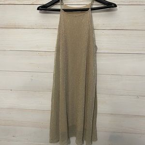 Millibon USA size Large gold shiny strap dress